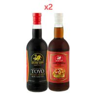 Golden Swan Soy Sauce + Fish Sauce 750Ml (Pack of 2)