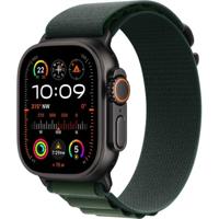 Apple Watch Ultra 2, (2024) GPS + Cellular 49mm, Black Titanium Case with Dark Green Alpine Loop