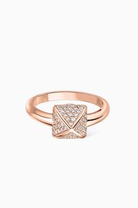Korlove Ring with Diamonds in 18kt Rose Gold