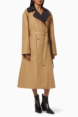 Reversible Trench Coat with Belt Reversible Trench Coat with Belt