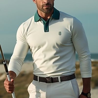 Men's Polo Shirt Golf Shirt Casual Sports Lapel Long Sleeve Fashion Basic Color Block Classic Spring Fall Regular Fit White Polo Shirt Lightinthebox Men's Polo Shirt Golf Shirt Casual Sports Lapel Long Sleeve Fashion Basic Color Block Classic Spring Fall Regular Fit White Polo Shirt Lightinthebox
