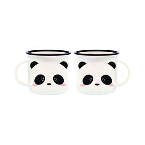 Legami Espresso for Two - Porelain Coffee Mugs 50 ml - Panda (Set of 2)