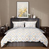 Floral Pattern Duvet Cover Set Soft Microfiber 3-Piece Luxury Weighted Bedding Set Home Decor Gift Lightinthebox - thumbnail