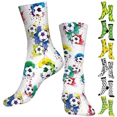 Socks Compression Socks Cycling Socks Athletic Socks Funny Socks Novelty Socks Men's Women's Bike  Cycling Breathable Anatomic Design Wearable 1 Pair Graphic Cotton Black Green Yellow S M L Lightinthebox