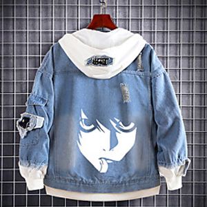 Inspired by Death Note L.Lawliet Anime Cartoon Cloth Demin Anime Harajuku Graphic Kawaii Hoodie For Women's / Men's miniinthebox