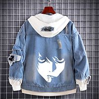 Inspired by Death Note L.Lawliet Anime Cartoon Cloth Demin Anime Harajuku Graphic Kawaii Hoodie For Women's / Men's miniinthebox - thumbnail