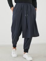 Me Fashion Tiered Design Loose Elastic Waist Casual Pants - thumbnail