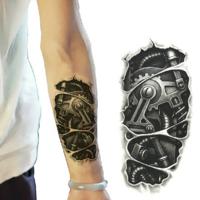 3D Machine Pattern Arm Waterproof Temporary Transfer Tattoo Sticker - thumbnail