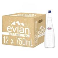 Evian Sparkling Natural Mineral Water 750 ml x 12 Carton