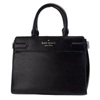 Kate Spade Staci Medium Black Saffiano Leather Crossbody Satchel Bag Handbag - 702352