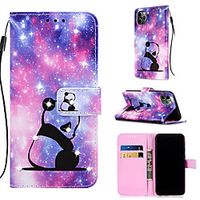 Case For Apple iPhone 11 / iPhone 11 Pro / iPhone 11 Pro Max Wallet / Card Holder / with Stand Full Body Cases Panda PU Leather for iPhone XS MAX XR XS X 8 PLUS 7 PLUS 6 PLUS 8 7 6S miniinthebox - thumbnail