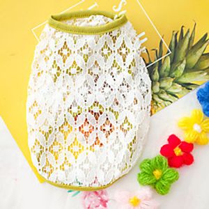 Dog Cat Vest Lace Elegant Adorable Cute Dailywear Casual / Daily Dog Clothes Puppy Clothes Dog Outfits Breathable White Costume for Girl and Boy Dog Cotton XS S M L XL XXL miniinthebox
