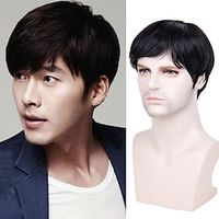 Human Hair Wig Long Natural Straight Pixie Cut Neat Bang Natural Classic Best Quality 100% Virgin Machine Made Brazilian Hair Men's Women's Natural Black #1B 8 inch Party  Evening Daily Wear Vacation Lightinthebox - thumbnail