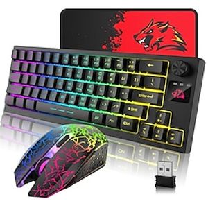 T50 Wireless 2.4GHz Mouse Keyboard Combo Portable / Gaming / Backlit Gaming Keyboard Novelty / Gaming / Programmable Gaming Mouse / Rechargeable Mouse 2400 dpi miniinthebox