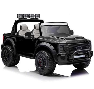 Megastar Ride On 24V Licensed Ford F450 Electric XLT Truck With Remote Control, Black - 2088-BLK (UAE Delivery Only)