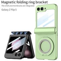 Phone Case For Samsung Galaxy Z Flip 5 Z Flip 4 Z Flip 3 Back Cover with Stand Holder with Screen Protector Shockproof Retro TPU PC miniinthebox - thumbnail