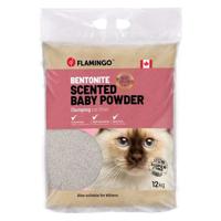 Flamingo Bentonite Scented Baby Powder Clumping Cat Litter 12kg