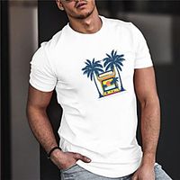 Men's Unisex Tee T shirt Shirt Hot Stamping Graphic Prints Game Console Print Short Sleeve Casual Tops Cotton Basic Designer Big and Tall White miniinthebox - thumbnail