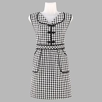 Apron Women's 100% Cotton Kitchen Home Cooking  Waist Pocket Mid length Cover Work Fashionable Cute and Dirty Resistant Lightinthebox