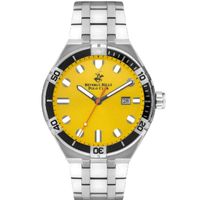 Beverly Hills Polo Club Men's Analog Display Watch & Metal Strap, Silver - BP3404X.380