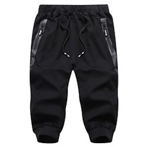 Men's Active Sweat Shorts Cropped Pants Capri Pants Drawstring Elastic Drawstring Design Solid Color Comfort Breathable Calf-Length Sports Outdoor Casual Daily Fashion Streetwear Black Navy Blue miniinthebox