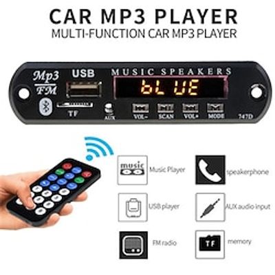 StarFire 5V 12V Bluetooth MP3 Decoder Board MP3 Player Car Kit FM Radio TF USB 3.5 Mm WMA AUX Audio Receiver Newest Lightinthebox