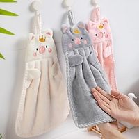 1PCS Little Pig Wipes Towels Cute Household Use Can Hang Water Absorbent Kitchen Towels Lazy Man Wipes Towels Solid Color Children's Towels miniinthebox - thumbnail