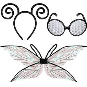 carnival Wing set party cosplay prop wings glasses headpiece cicada Wings dance costume Lightinthebox