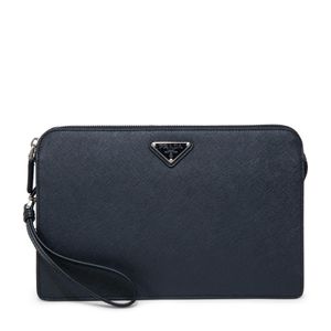 Saffiano leather pouch