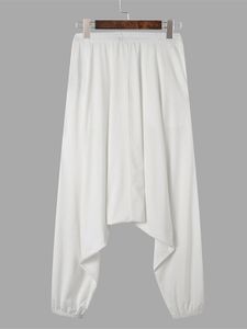 INCERUN Men Casual Plain Loose Baggy Drop Crotch Harem Pants