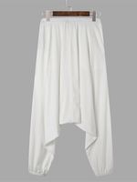 INCERUN Men Casual Plain Loose Baggy Drop Crotch Harem Pants - thumbnail