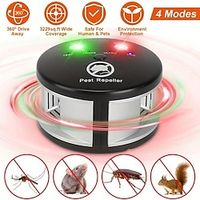 1pc Ultrasonic Repellent Rodents Mice Repeller 360 Degree Mouse Repellent Pest Control Mouse Chaser Blocker Repellent Deterrent With Pressure Wave  Ultrasonic Sound For Indoor Use Lightinthebox - thumbnail