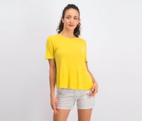 Womens Roni Tulip Back Knit Top  Mustard - thumbnail