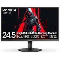 Koorui Gaming Monitor 25 inch VA, Full HD 1920 x 1080, 170Hz, HDMI, 1ms, FreeSync & G-Sync Compatible, DisplayPort, Black - 25E3A