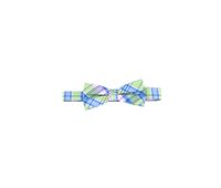 Big Boys Pre-Tied Pastel Plaid Bow Tie  Green - thumbnail