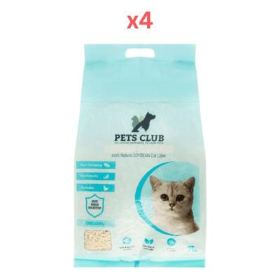 Pets Club Soya Bean Clumping Cat Litter Original 7L (2.5 Kg) (Pack of 4)