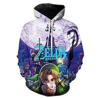 The Legend of Zelda Link Hoodie Anime Front Pocket Graphic Hoodie For Men's Women's Unisex Adults' 3D Print 100% Polyester Party Casual Daily miniinthebox