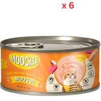 Moochie Tuna Mousse With Salmon 85G Can (Pack Of 6)