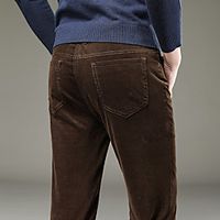 Men's Vintage Chino Casual Daily Pants Chinos Pants Solid Color Full Length Classic Black Brown Navy Blue miniinthebox - thumbnail