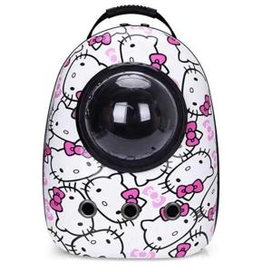 Cozy Paws White Kitty Transparent Capsule Pet Travel Backpack - 42 Cm X 32 Cm X 29 Cm