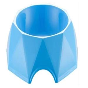 Pets Club Diamond Shape Pet Bowl (M) 19.6X19.6X6Cm - Blue