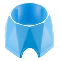 Pets Club Diamond Shape Pet Bowl (M) 19.6X19.6X6Cm - Blue - thumbnail