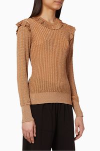 Lurex Cable Knit Sweater