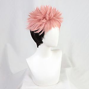 [hua cai] conjuration back to battle polygonum cuspidatum yuren pink orange reverse warped cos wig cosplay anime miniinthebox