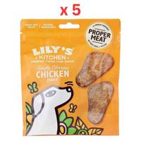 Lily's Kitchen Simply Glorious Chicken Jerky Dog Treats 70G Pack Of 5