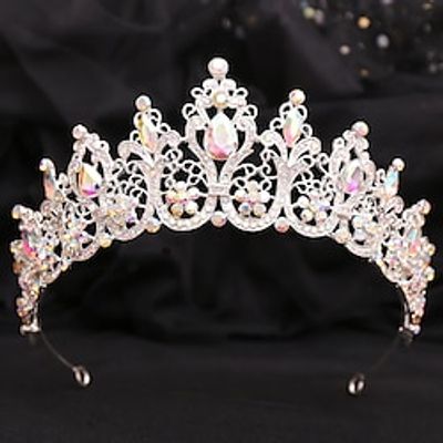 Crown Tiaras Headbands Headpiece Rhinestone Alloy Wedding Cocktail Luxury Elegant With Floral Crystals Headpiece Headwear Lightinthebox