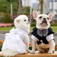 Dog Cat Suit Solid Colored Cat Fashion Cute Wedding Outdoor Dog Clothes Puppy Clothes Dog Outfits Soft Black Costume for Girl and Boy Dog Polyster S M L XL XXL 3XL miniinthebox - thumbnail