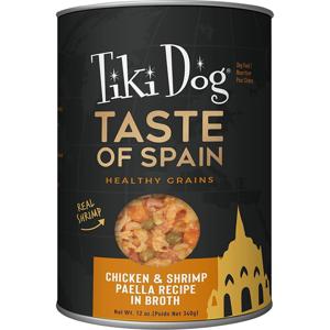 Tiki Dog Taste of Spain! Chicken & Shrimp Paella 12Oz Can