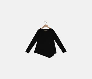 Kids Girls Long Sleeve Top  Black