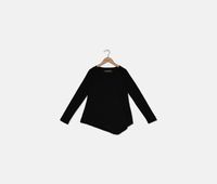 Kids Girls Long Sleeve Top  Black - thumbnail